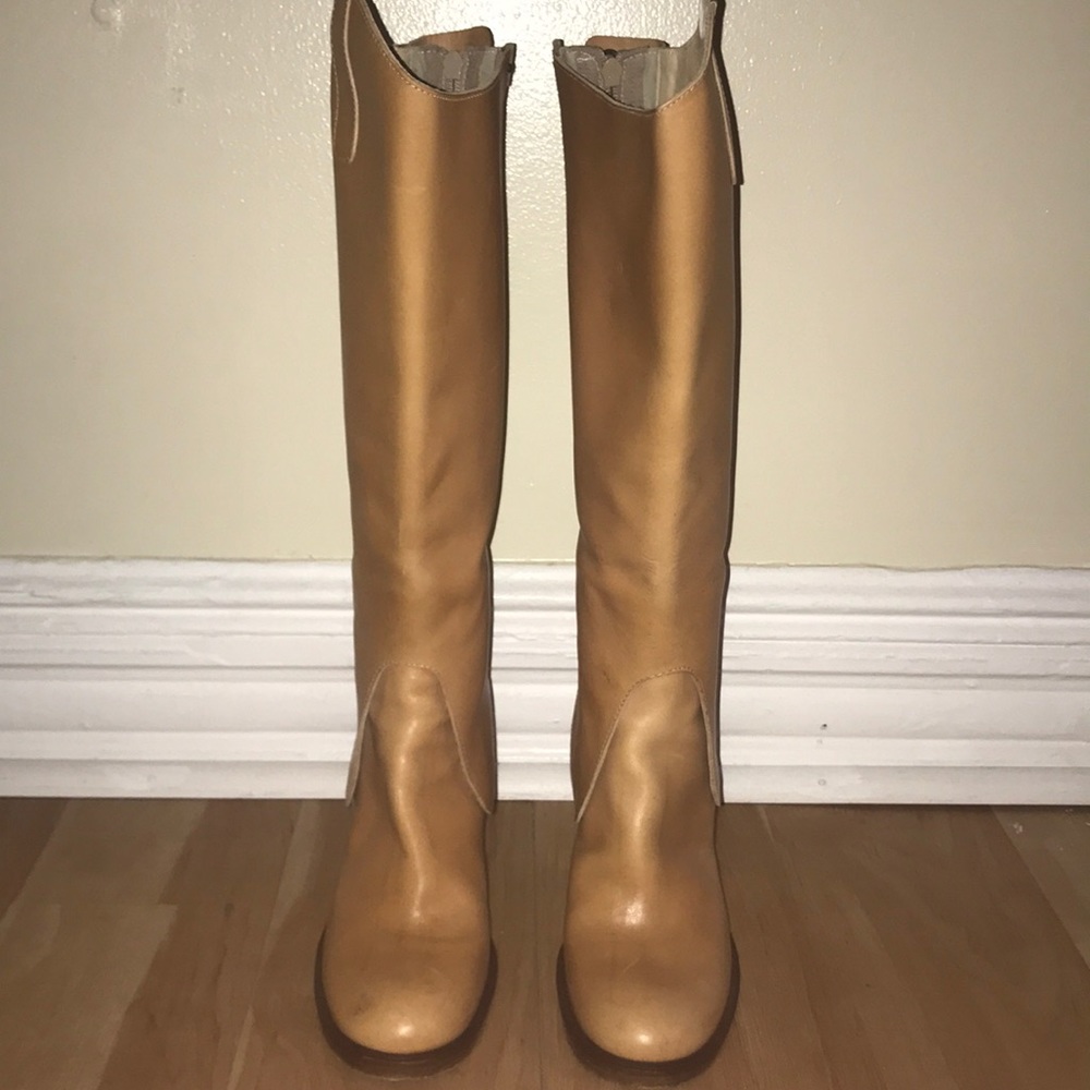 leather knee high boots